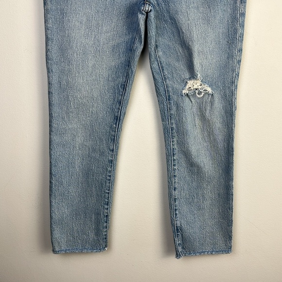 Madewell The Perfect Vintage Jean Size 25P Raw Hem High Rise Tapered Leg Stretch - Picture 7 of 16